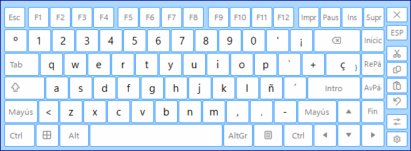Teclado de pantalla español